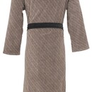 Carl Ross Carl Ross badjas met capuchon 660300 deep Khaki/deep black 60/62