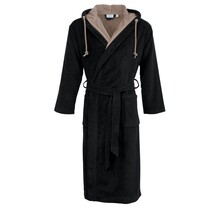 Carl Ross Unisex badjas met capuchon 661300 deep Khaki/deep black XL