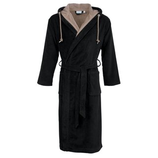 Carl Ross Unisex badjas met capuchon 661300 deep Khaki/deep black XXL