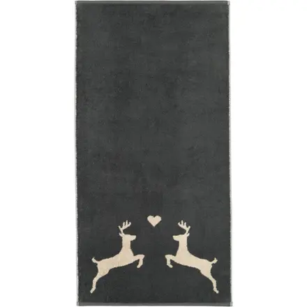 Cawö Alpenchic Edition Hert 6228 Douchelaken 70x140 grijs