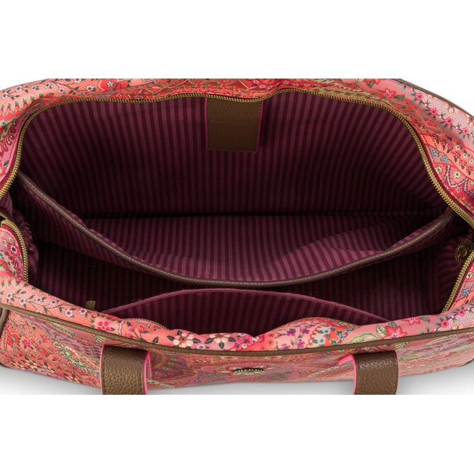 Pip Studio Tovy Weekend Bag Small Jabali Red 40x15x30cm