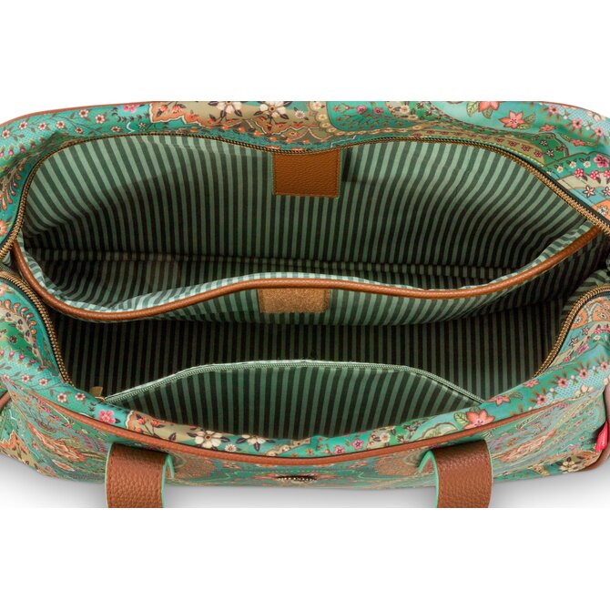Pip Studio Tovy Weekend Bag Small Jabali Green 40x15x30cm