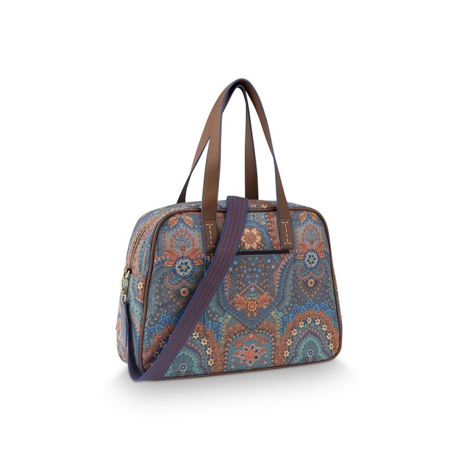 Pip Studio Tovy Weekend Bag Small Jabali Blue 40x15x30cm