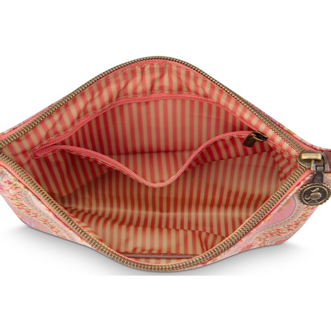 Pip Studio Charly Cosmetic Flat Pouch Medium Ornamento Orange 24x1x15.5cm