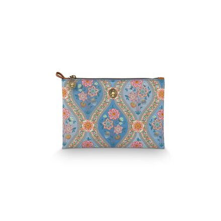 Pip Studio Charly Cosmetic Flat Pouch Medium Ornamento Blue 24x1x15.5cm