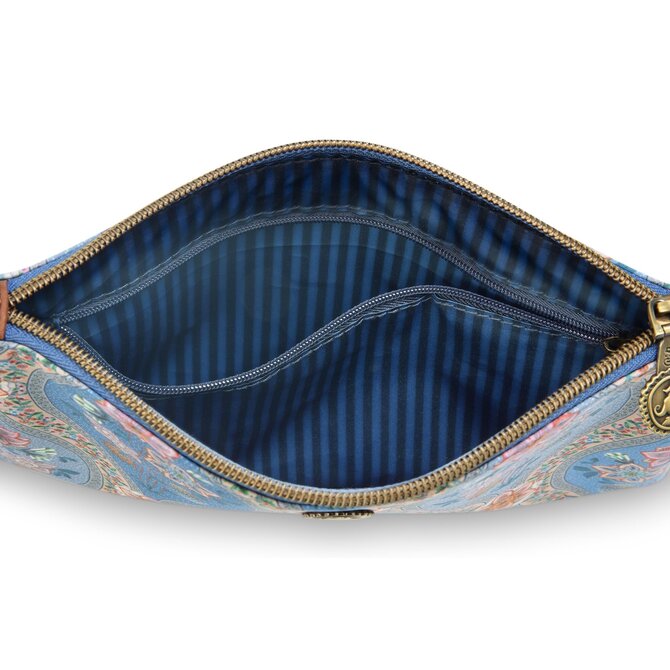 Pip Studio Charly Cosmetic Flat Pouch Medium Ornamento Blue 24x1x15.5cm