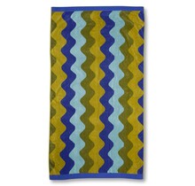 KAAT Amsterdam Strandlaken Waves Blauw Groen 100x180 cm