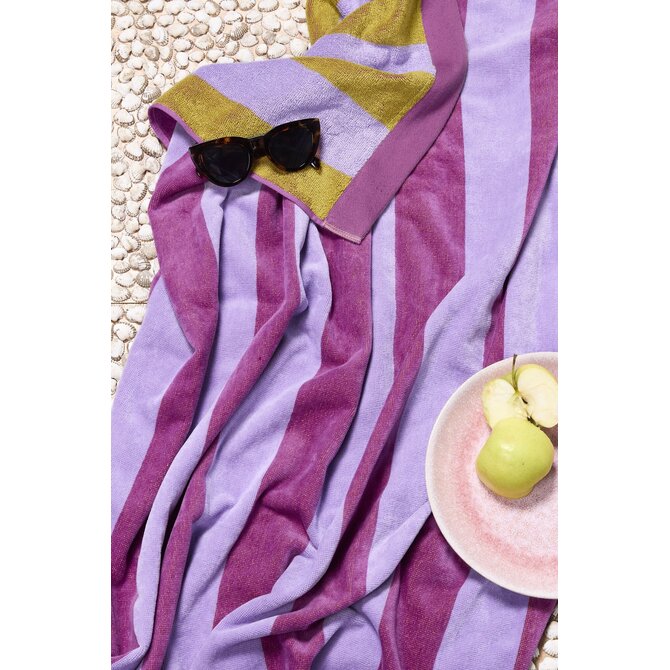 KAAT Amsterdam Strandlaken Bora Bora Beachtowel Paars 100x180 cm