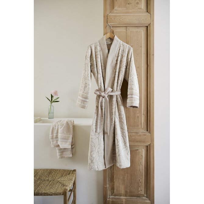 Pip Studio Jasmin Jacquard Badjas Zand XL