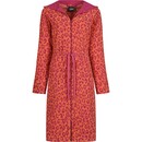Cawö Cawö Home Dames Badjas met Capuchon en Ritssluiting 851 pink XS