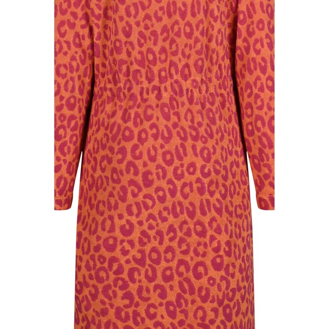 Cawö Home Dames Badjas met Capuchon en Ritssluiting 851 pink XS