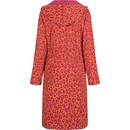 Cawö Cawö Home Dames Badjas met Capuchon en Ritssluiting 851 pink XL