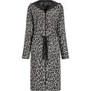 Cawö Cawö Home Dames Badjas met Capuchon en Ritssluiting 851 basalt M