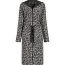 Cawö Cawö Home Dames Badjas met Capuchon en Ritssluiting 851 basalt L