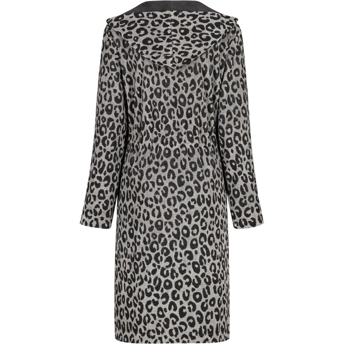 Cawö Home Dames Badjas met Capuchon en Ritssluiting 851 basalt L