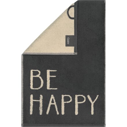 Cawö Postcards Towels Edition 100 BE HAPPY Gastendoekje 30x50