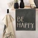 Cawö Cawö Postcards Towels Edition 100 BE HAPPY Gastendoekje 30x50