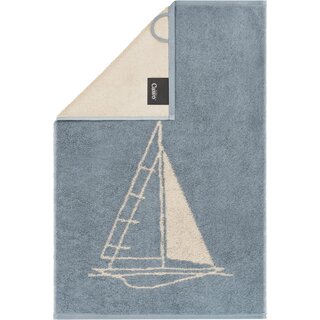 Cawö Postcards Towels Edition 100 Sailing boat Gastendoekje 30x50
