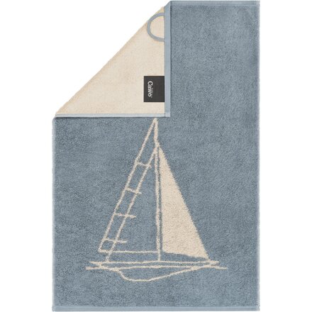 Cawö Postcards Towels Edition 100 Sailing boat Gastendoekje 30x50