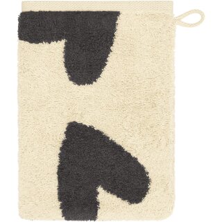 Cawö Heart Beats 6275 basalt Washandje 16x22