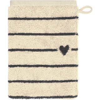 Cawö Heart Beats 6276 basalt Washandje 16x22