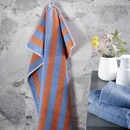 Cawö Cawö Bold 6277 blauw/terra Handdoek 50x100