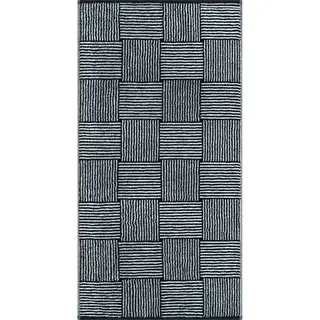 Cawö Black&White 6281 zwart/wit Handdoek 50x100