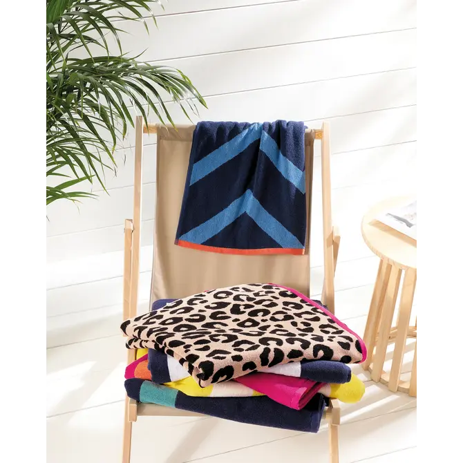 Cawö Beach 5582 navy/Stripes Strandlaken 90x180