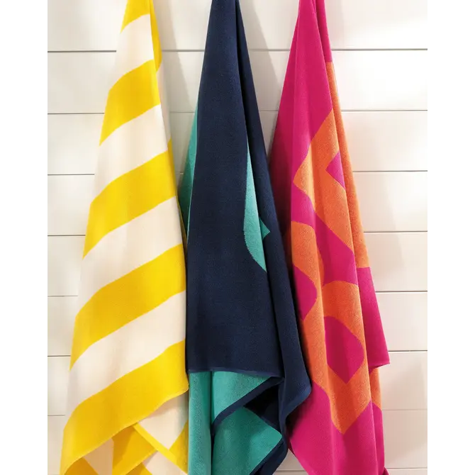 Cawö Beach 5583 yellow/Stripes Strandlaken 90x180