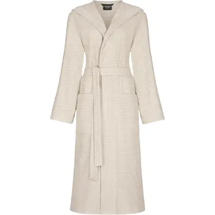 Cawö Home Dames Badjas met Capuchon 6227 travertin XL