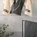 Cawö Cawö Heart Beats 6285 natur/basalt Gezichtsdoekje 30x30