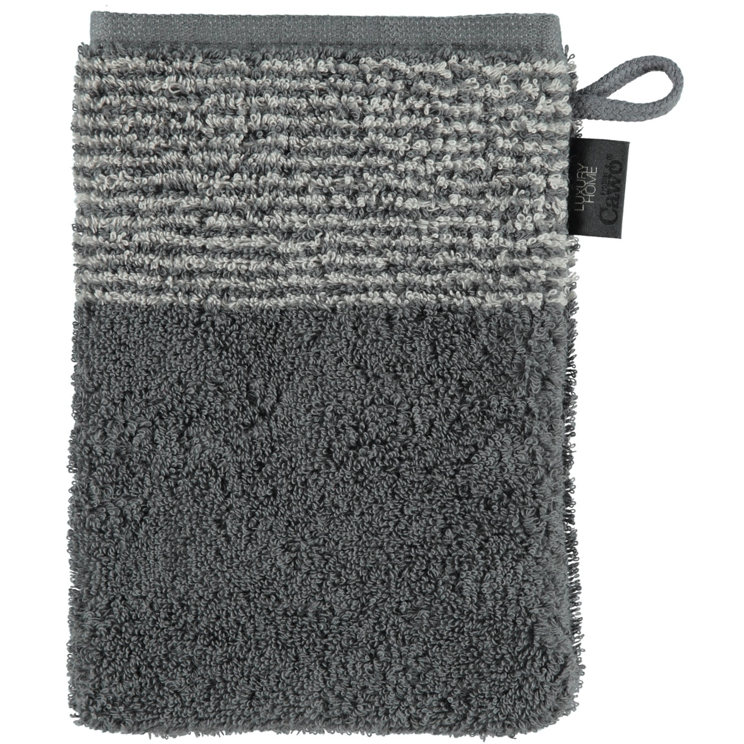 Cawö Cawo Two-Tone Washandje Leisteen 16x22