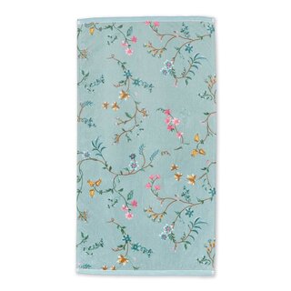 Pip Studio handdoek Les Fleurs Blue 55x100