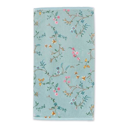 Pip Studio handdoek Les Fleurs Blue 55x100
