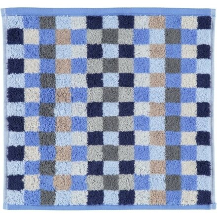 Cawö Unique Karo Gezichtsdoekje saphir