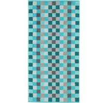 Cawö Unique Karo Handdoek türkis