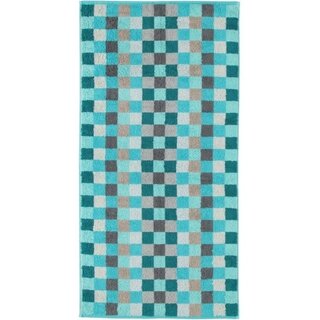 Cawö Unique Karo Handdoek türkis