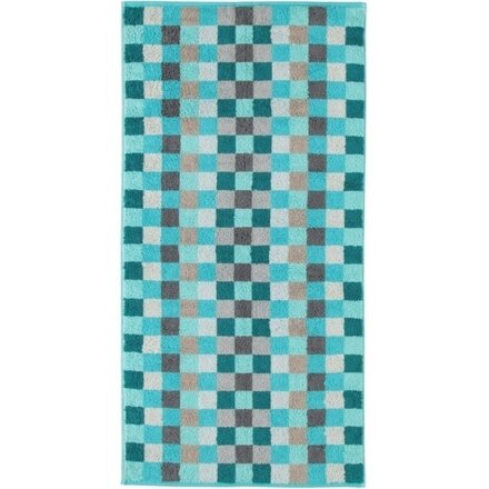 Cawö Unique Karo Handdoek türkis