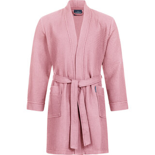 Morgenstern badjas Sascha wafelstof Kimono 100cm Poederroze M