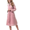 Morgenstern Morgenstern badjas Luca wafelstof Kimono 120cm Poederrose XL