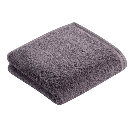 Vossen handdoek Vegan Life dunkelgrau 50x100