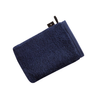 Vossen washand Vegan Life marine blau 16x22