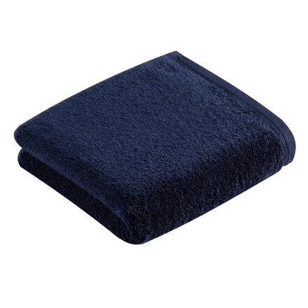 Vossen handdoek Vegan Life marine blau 50x100