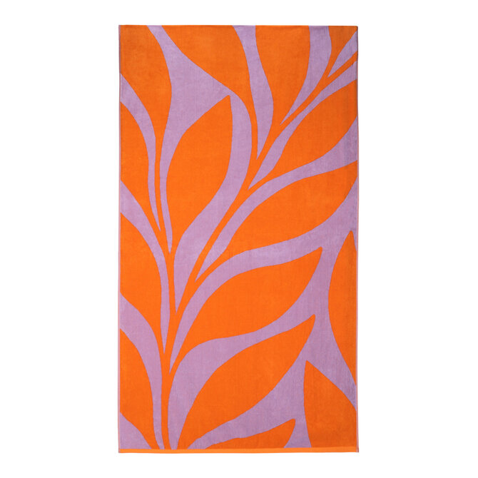 Strandlaken Vossen ocean leaf orange  100x180