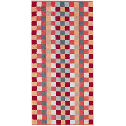Cawö Unique Karo Badhanddoek koralle 70x140