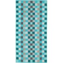 Cawö Cawö Unique Karo Badhanddoek türkis 70x140