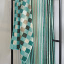 Cawö Cawö Unique Karo Badhanddoek türkis 70x140