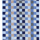 Cawö Cawö Unique Karo Gastendoekje saphir 30x50