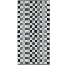 Cawö Unique Karo Gastendoekje anthrazit 30x50