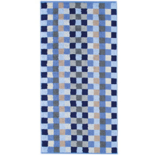 Cawö Unique Karo Washandje saphir 16x22